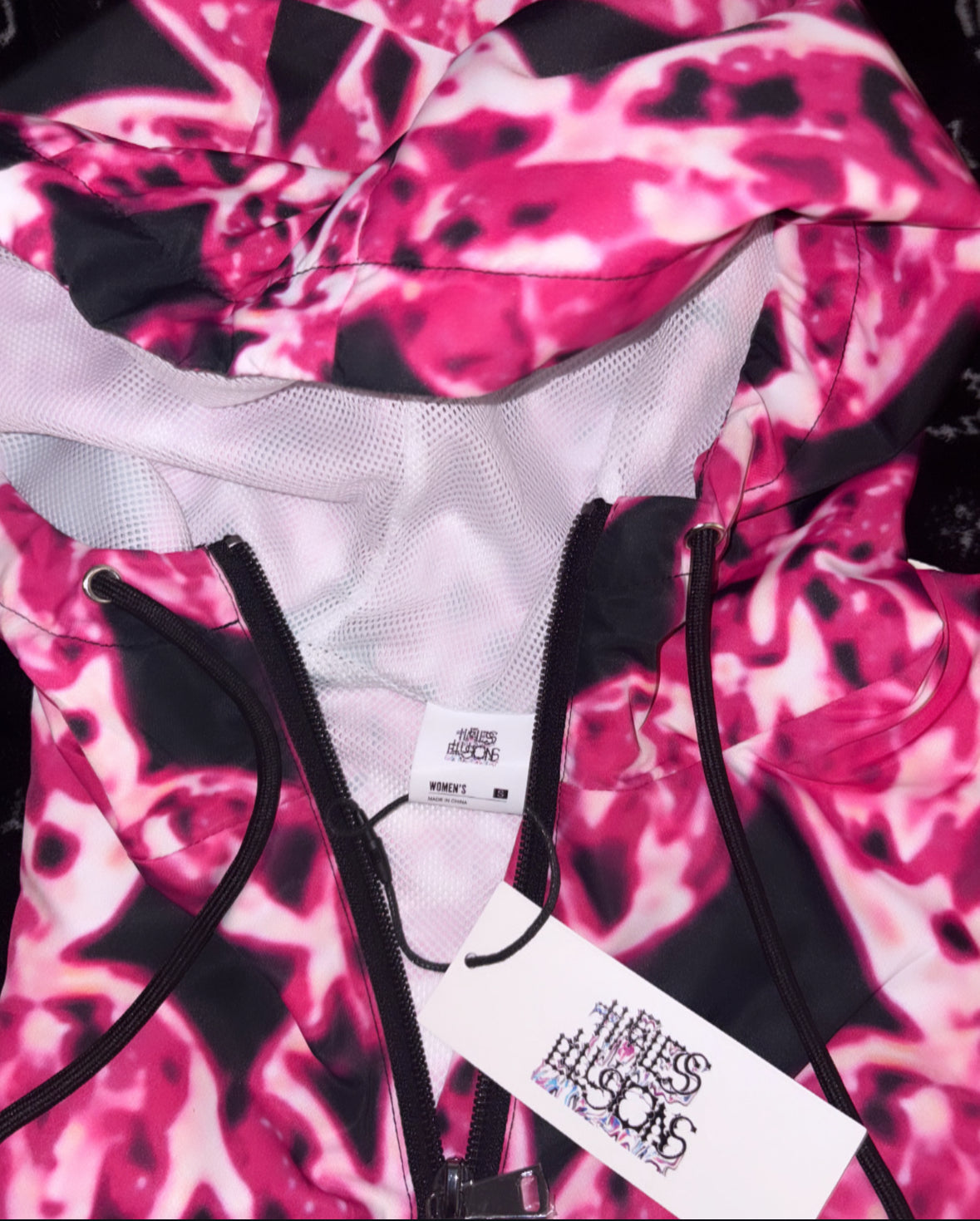 Pink Trance woman’s cropped windbreaker