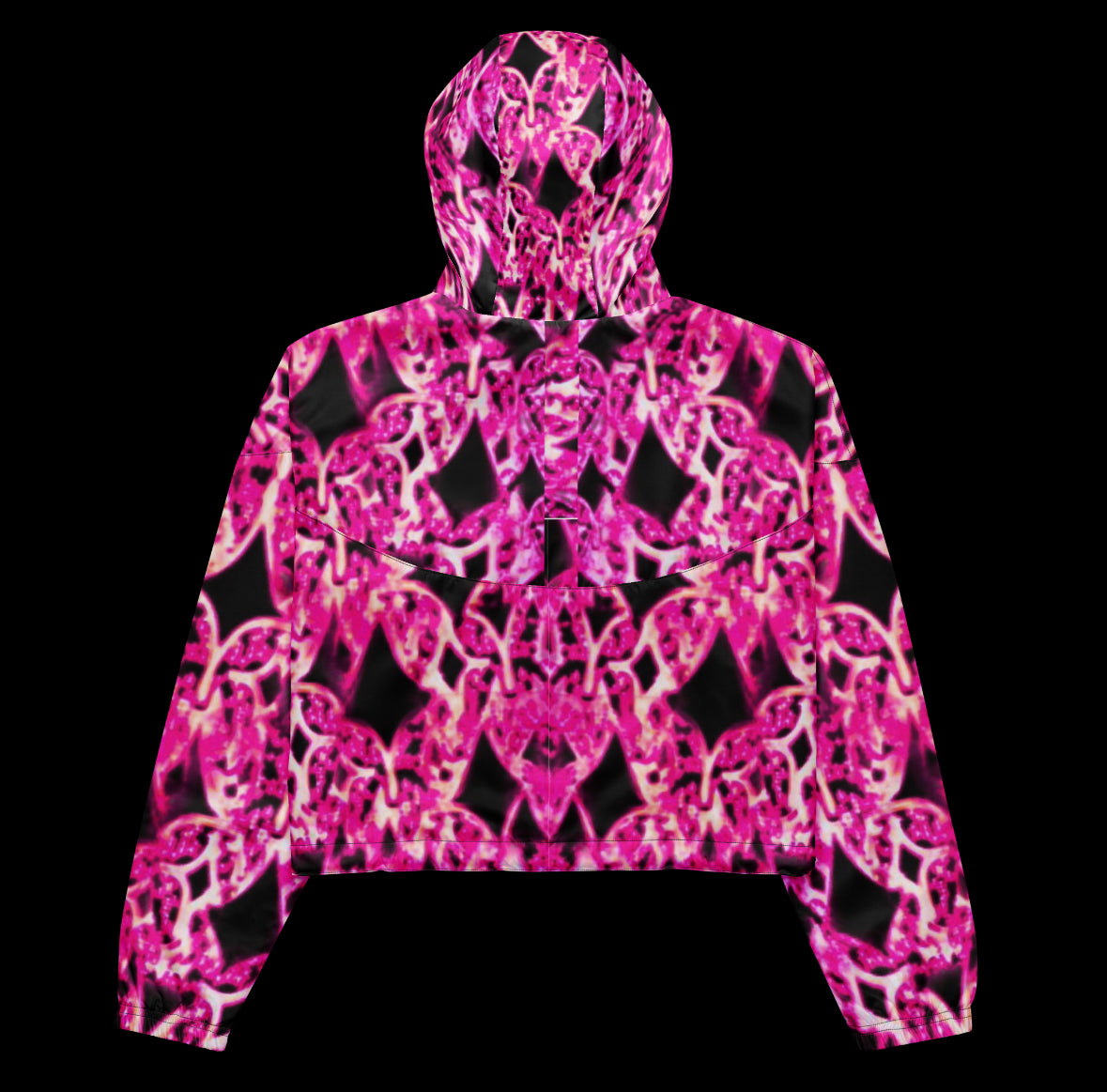 Pink Rosé Trance woman’s cropped windbreaker