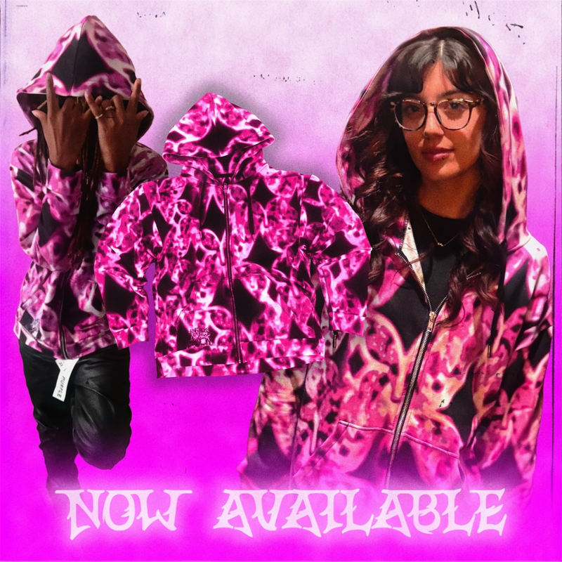 Pink Trance zip hoodie(remastered)