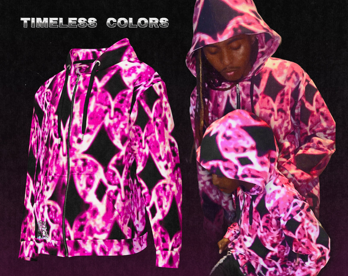 Pink Rosé Trance zip hoodie(remastered)