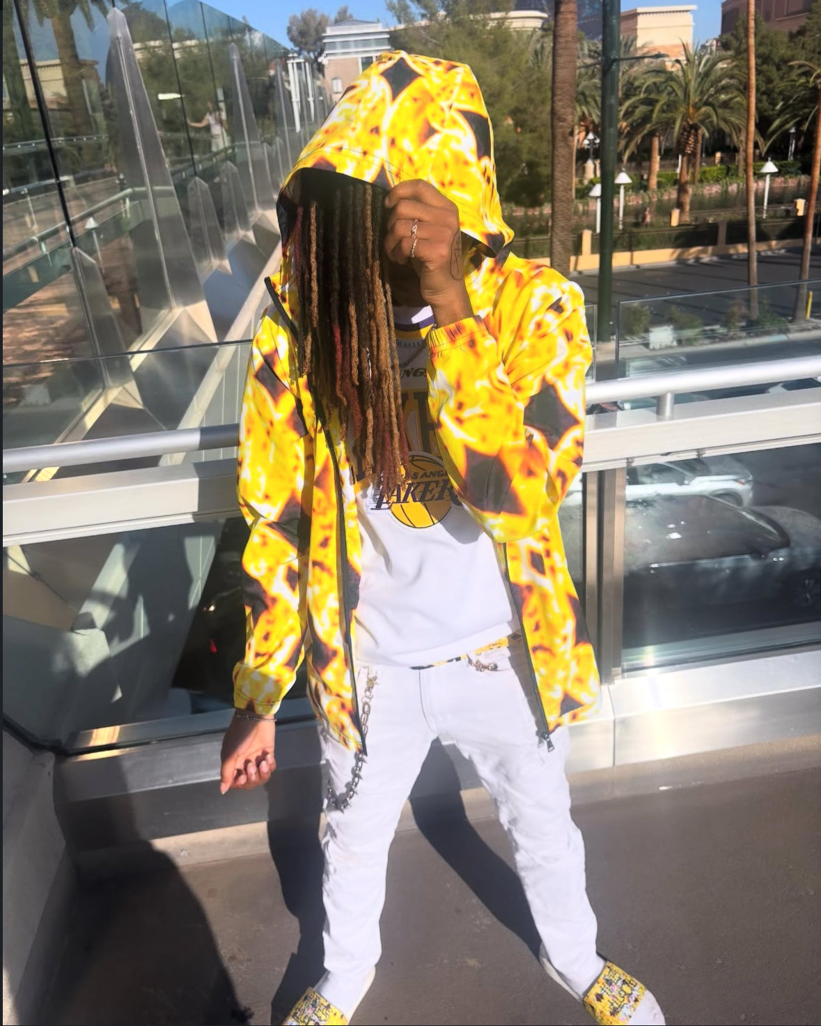 Super Yellow Trance windbreaker