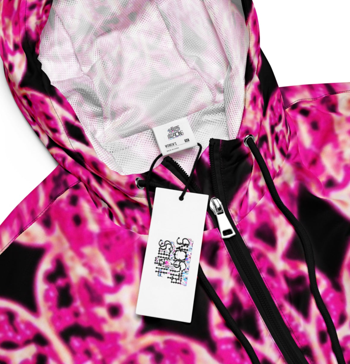 Pink Rosé Trance cropped windbreaker