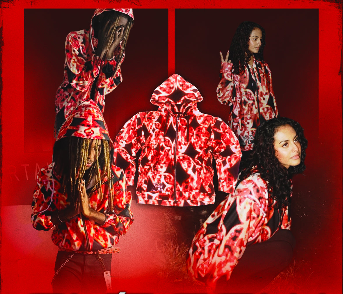 Red Trance zip hoodie(remastered)